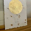 Maanstandportret met gouden bladmetaal - A4 of A5 handgeschept bloemenpapier