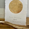 Maanstandportret met gouden bladmetaal - A4 of A5 handgeschept papier