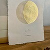 Maanstandportret met gouden bladmetaal en aquarelverf - A4 of A5 handgeschept papier