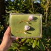 Micro gehaakte magnolia broche