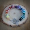 Regenbogen & bonte kralen, handgemaakte armband met geweven details