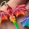 Regenboog draak oorbellen