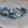 Rust & Natuur, berghut armband met keramiek focal