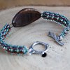 Rust & Natuur, berghut armband met keramiek focal