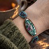 Rust & Natuur, berghut armband met keramiek focal