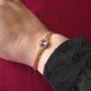 RVS armband ingelegd met Oostenrijks kristal - goud
