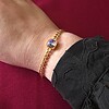 RVS armband ingelegd met Oostenrijks kristal - goud