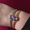 RVS armband ingelegd met Oostenrijks kristal - goud
