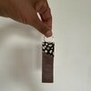 sleutelhanger van leer 'hertenprint, keyring