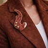 Stroming & Vreugde, kralen geborduurde otter broche