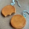 Stroopwafel oorbellen