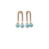 Turquoise jade oorbellen