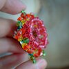 Uitbundig & Exotisch, handgemaakte passiebloem broche met Swarovski kristal