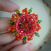 Uitbundig & Exotisch, handgemaakte passiebloem broche met Swarovski kristal