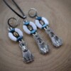 Vrolijk & Dierenliefde, konijnen sieradenset met ketting en oorbellen voor voorjaar of Pasen
