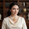 Witte koraalketting met antieke broche - uniek stuk