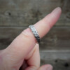 Zilveren bloemen ring 925 – handgemaakte gegraveerde vintage ring 5 mm