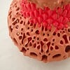 3D vaas rood en bruin (zelfontworpen, uniek)