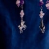 Amethist eenhoorn ear cuffs (paar) - paarse natuursteen oorhangers zonder gaatje