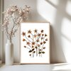Autumn Harmony botanische herfstposter A4/A5 – gedroogde bloemen in warme herfstkleuren (bruin, oranje, zachtroze)