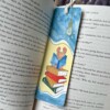 Boekenlegger ‘Boekenworm’ – handgemaakt met acrylverf – schattige boekenlegger met muis