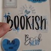 Bookish blauw stickerset, set van 10 stuks ( B )