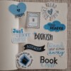 Bookish blauw stickerset, set van 10 stuks