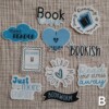 Bookish blauw stickerset, set van 10 stuks