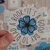Bookish blauw stickerset, set van 10 stuks ( A )