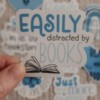 Bookish blauw stickerset, set van 20 stuks