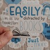 Bookish blauw stickerset, set van 20 stuks
