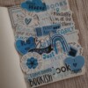 Bookish blauw stickerset, set van 20 stuks