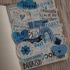 Bookish blauw stickerset, set van 20 stuks