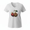 Dames shirt wit- kersen – Everyday Comfort Edition
