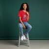 Dames T-shirt kattenprint maat L – schattig Cat Lover shirt rood , zacht & comfortabel, cadeau voor kattenliefhebbers, wasbaar 30 C