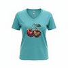 Dames t shirt Soft mist green kersen – Everyday Comfort Edition