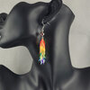 Disco holografische regenboog hang oorbellen
