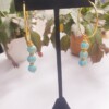 Elegante creolen met turquoise jade kralen - uniek en handgemaakt