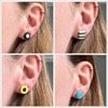 Engelse drop knopjes oorbellen (4 stuks)