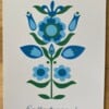 Folklore bloem kaart