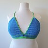 Gehaakt topje | Blauw en groen