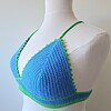 Gehaakt topje | Blauw en groen