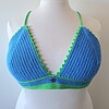 Gehaakt topje | Blauw en groen