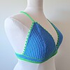 Gehaakt topje | Blauw en groen