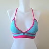 Gehaakt topje | Turquoise en knalroze