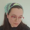 Gehaakte bandana | Limegroen, donkerpaars, eucalyptus, grijsblauw en mintgroen