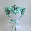 Gehaakte bandana | Limegroen, donkerpaars, eucalyptus, grijsblauw en mintgroen