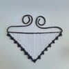 Gehaakte bandana | Wit en zwart