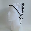 Gehaakte bandana | Wit en zwart