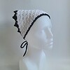 Gehaakte bandana | Wit en zwart